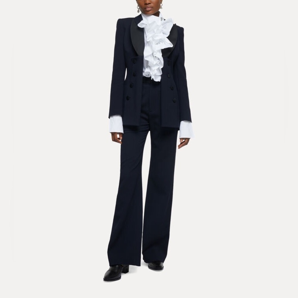 Vivienne Westwood Navy Wool Ray Trousers Size EU44 **Altered**